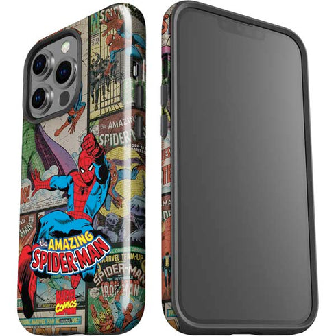 Marvel Classic Comics Amazing Spider-Man Collage iPhone 15 Pro Impact Case